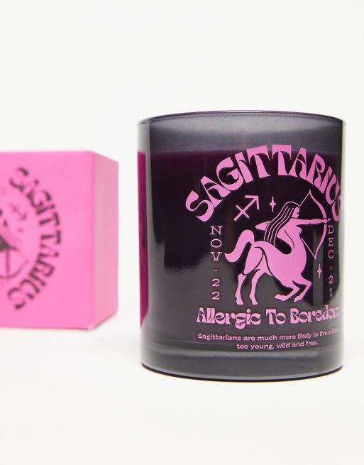 Typo Sagittarius starsign candle in black, 3 of 4
