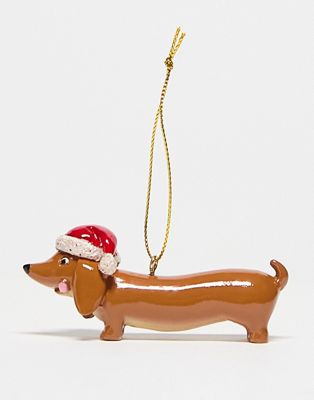 Typo sausage dog Christmas decoration