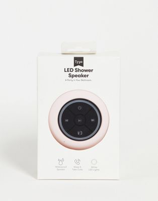 Typo shower speaker in pink