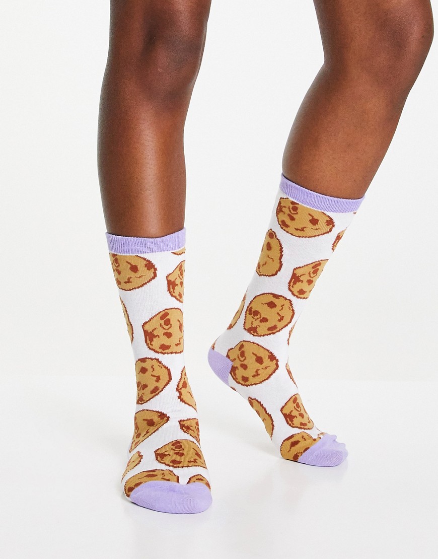 Typo Socks In Cookie Print-multi