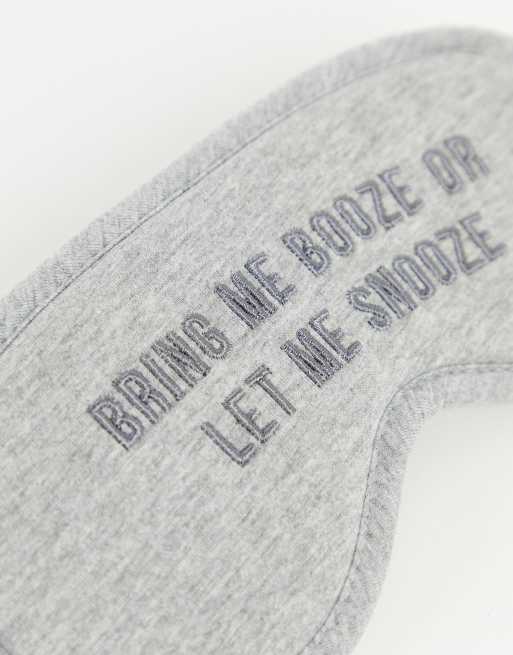 Typo – Szara maska na oczy z napisem „Bring Me Booze”, 4 z 4