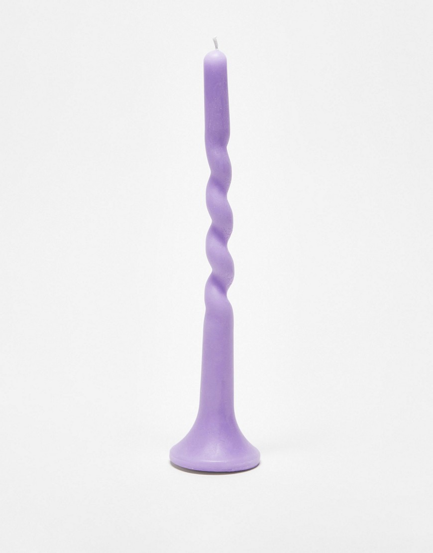Typo tall twist candle in lilac-Purple