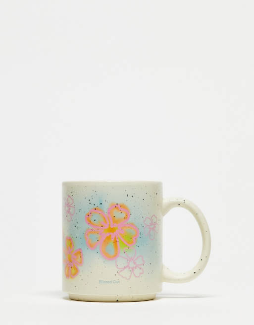 TYPO - Tazza con stampa di ibisco e scritta 