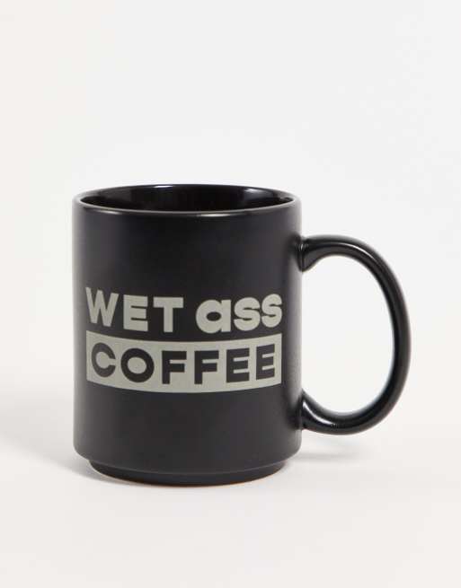 TYPO - Tazza da caffè nera con slogan