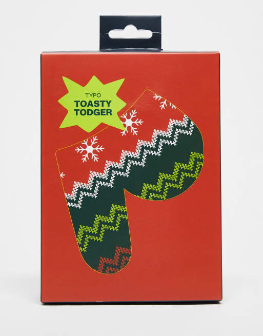 Typo - Toasty Todger - Varmende skridtbeskytter i islandsk mønster i julestil