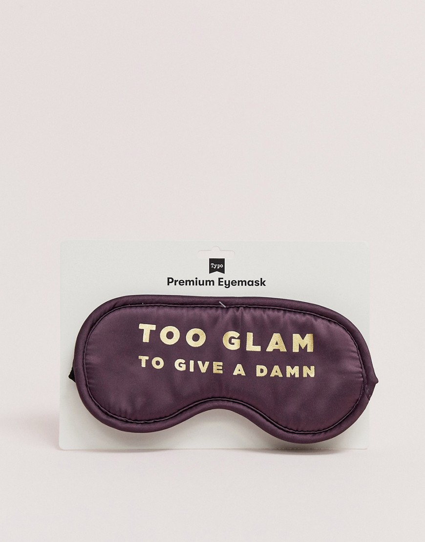 Typo – too glam to give a damn eye mask – Ögonmask-Flerfärgad