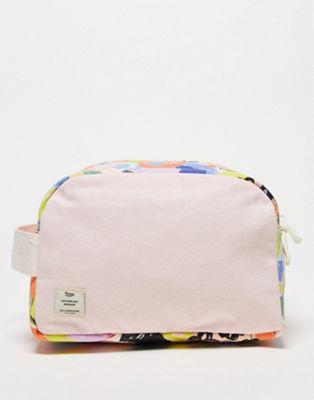 Typo travel washbag in abstract fruit print