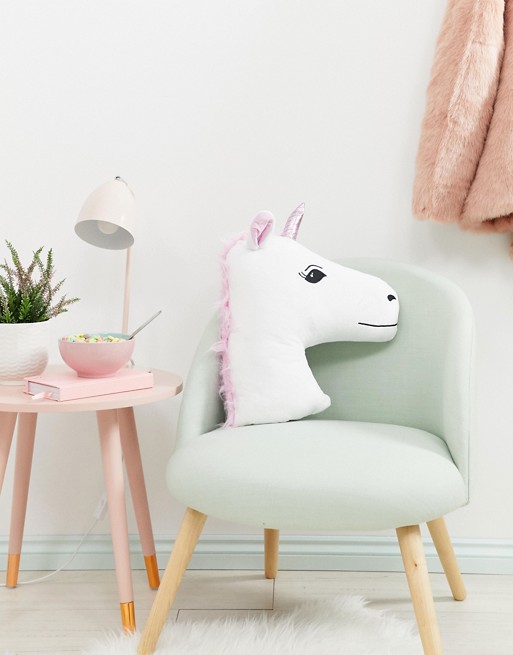 Typo unicorn cushion