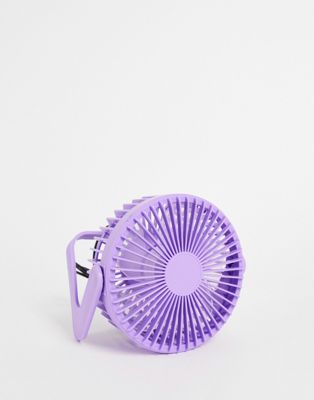 Typo USB desk fan in electric purple