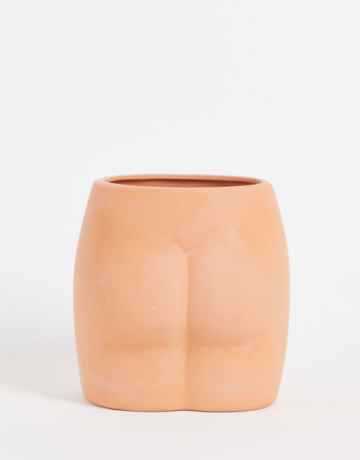 TYPO - Vaso per piante a forma di fondoschiena in terracotta