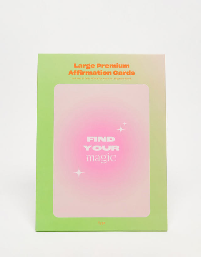 Typo wellness affirmation cards in pastel