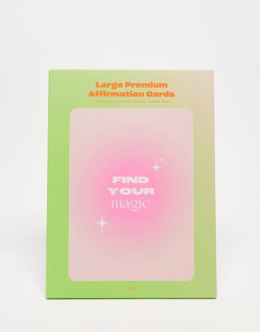 Typo wellness affirmation cards in pastel
