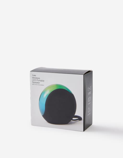TYPO Wireless led portable speaker in black, 2 of 4