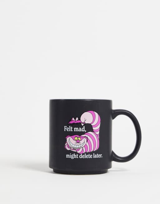 Typo x Alice in Wonderland - Mok met de Cheshire Cat in zwart en roze