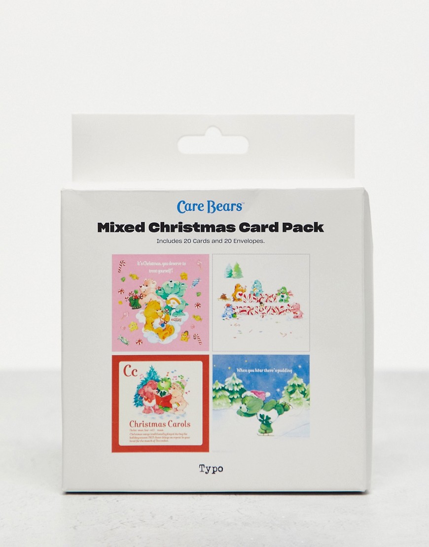 Typo x Care Bears pack of 20 Christmas cards-Multi