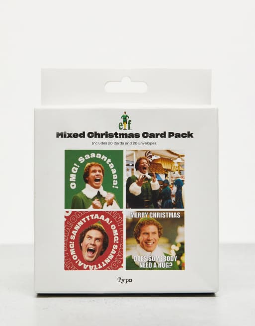 Typo x Elf – Pack mit 20 Weihnachtskarten