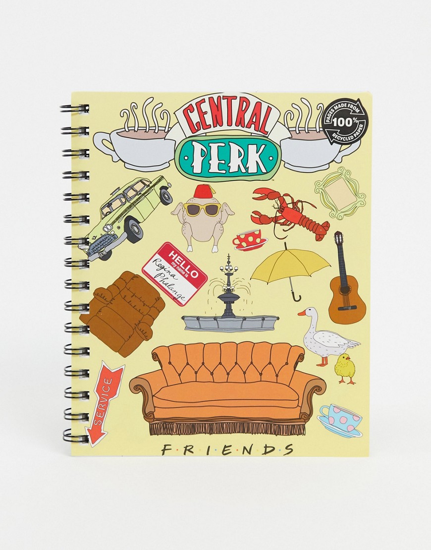 Typo x Friends - A5 notitieboek van gerecycled materiaal met Central Perk-slogan-Multi