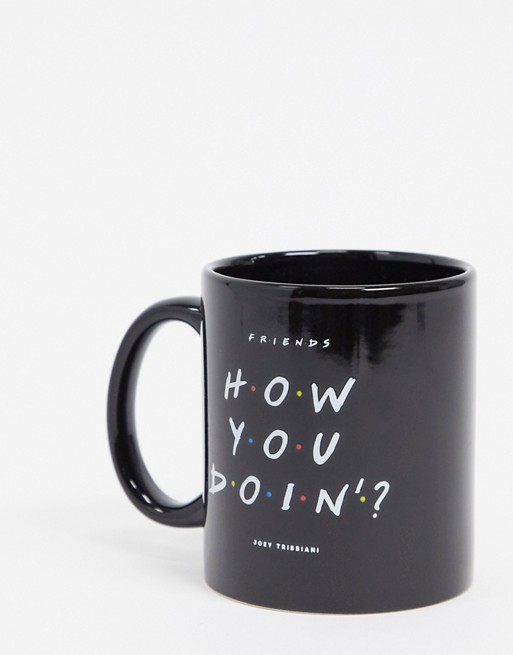 Typo x Friends mug with how you doin' slogan