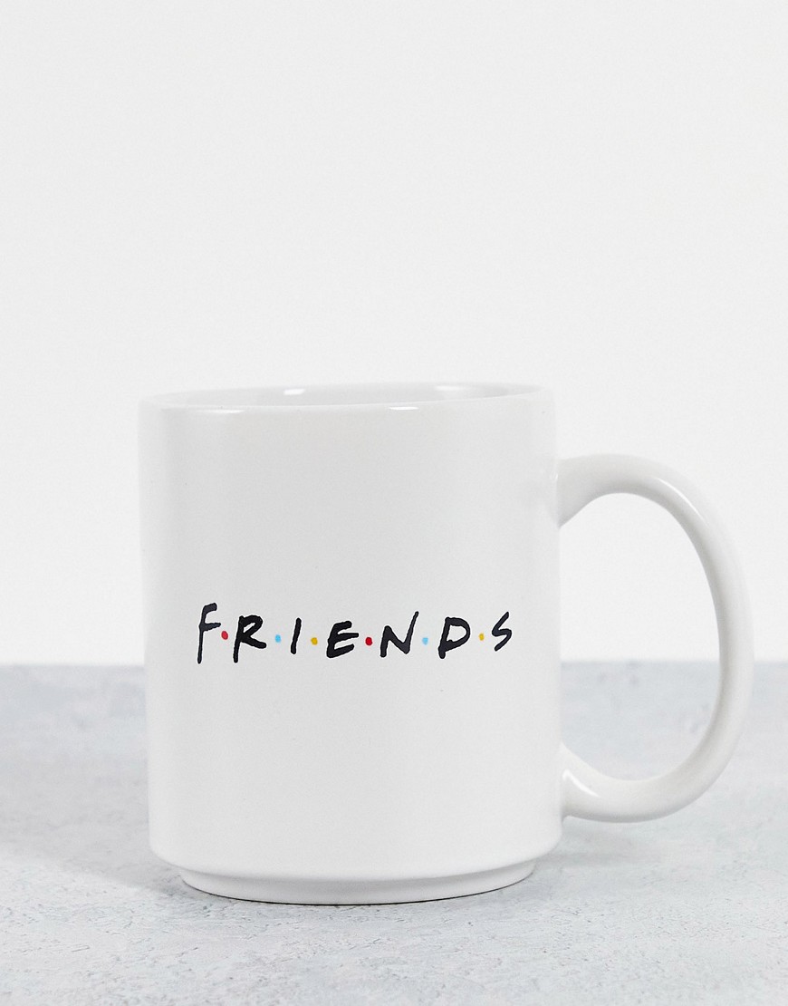 Typo x Friends mug with slogan in white