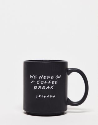 Typo x Friends mug with 'we were on a coffee break' slogan