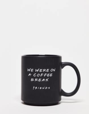 TYPO Typo x Friends mug with 'we were on a coffee break' slogan-Black