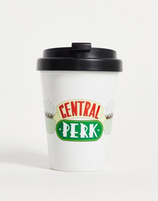 Typo x Friends take away coffee cup with central perk slogan