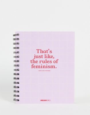 Typo x Mean Girls A5 slogan notebook in lilac