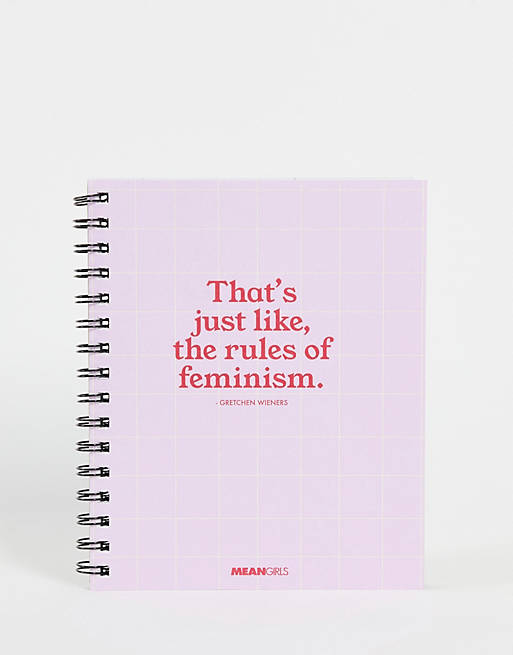 asos.com | Typo x Mean Girls A5 slogan notebook in lilac