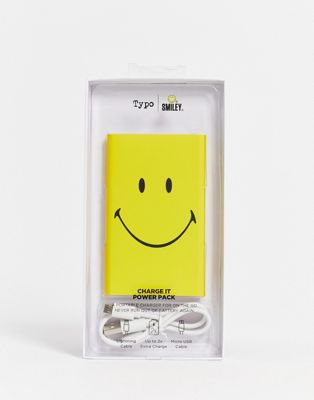 Idées cadeaux Typo x Smiley - Batterie externe