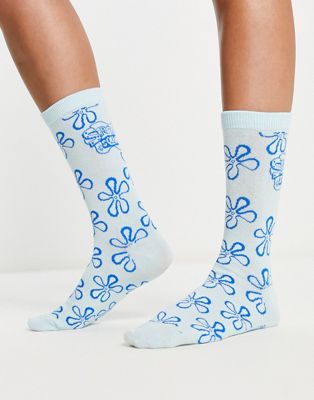 Typo x Spongebob Squarepants socks in blue