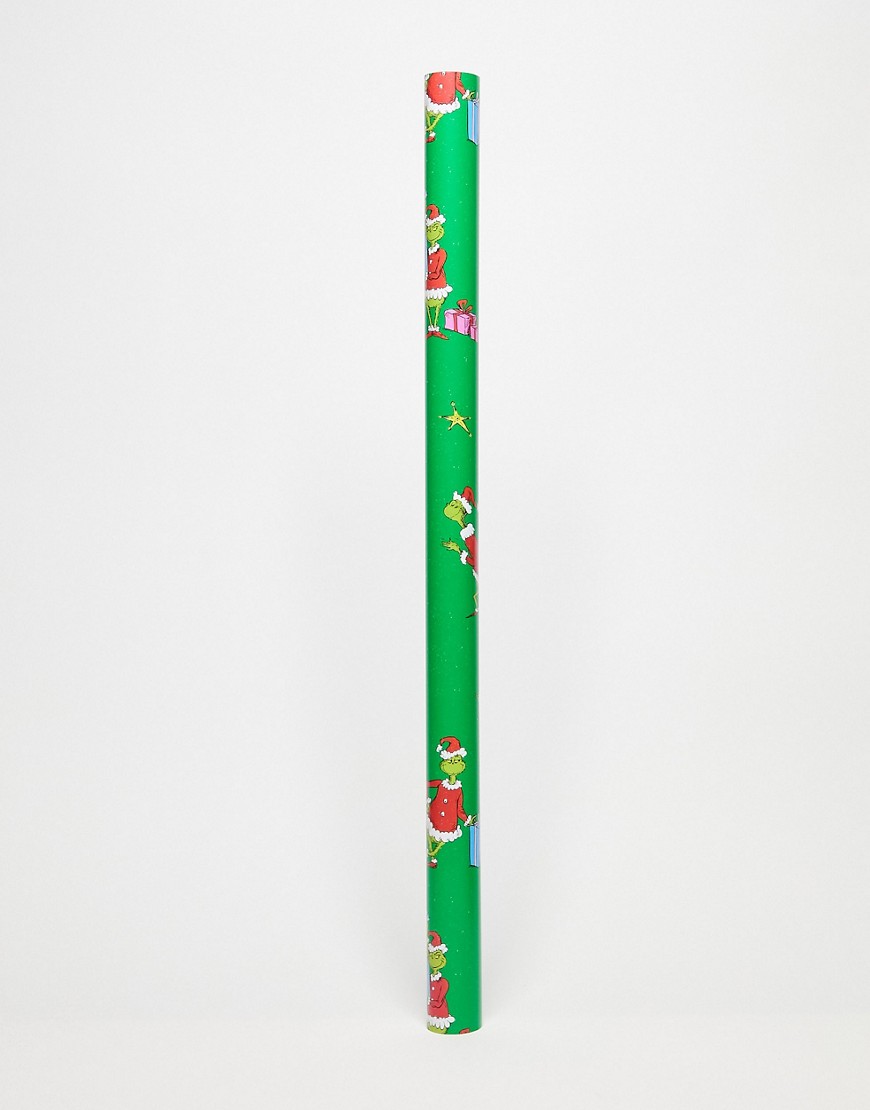 Typo X The Grinch 3 metres Christmas wrapping paper roll in green