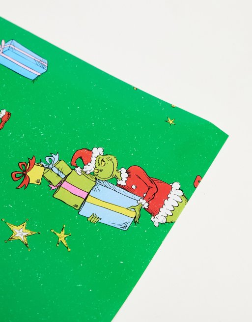 Rotolo Carta Regalo Natalizia Verde, Pupazzo Di Neve E Fiocchi, Carta Kraft Spessa 43 Cm X 10 M, Per Confezionare Regali Di Natale