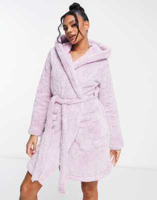 Shop Ugg Aarti Cozy Robe In Lilac Frost-purple