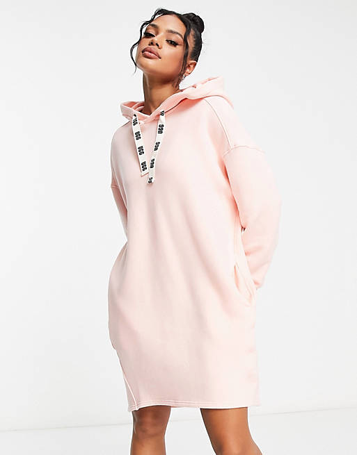UGG Aderyn hoodie dress in pink | ASOS