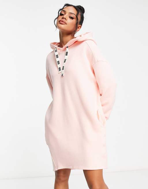 UGG Aderyn hoodie dress in pink | ASOS