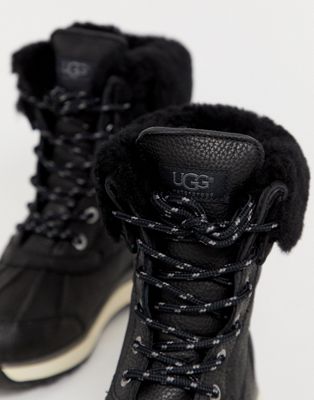 ugg adirondack quilted ski boot in black