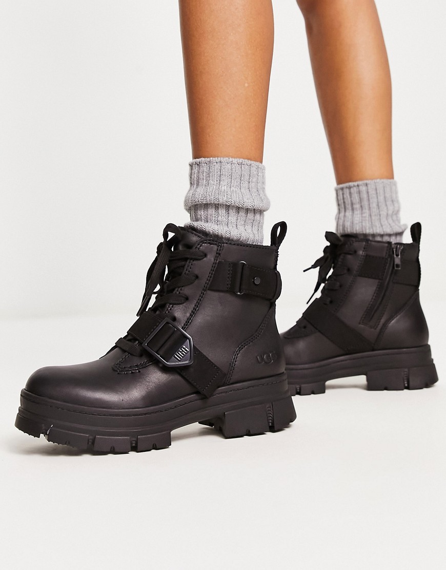 Shop Ugg Ashton Lace Up Boots In Black