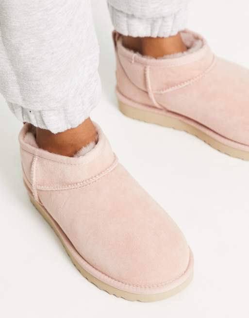 UGG ASOS Exclusive Classic Ultra Mini boots in cameo rose , 3 of 4