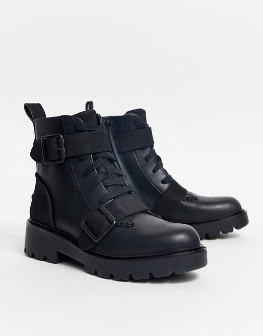 UGG Beachpunk double buckle ankle boots in black