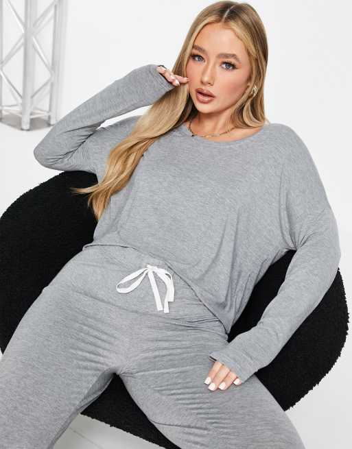 UGG Birgit sleep pyjama set in grey heather ASOS