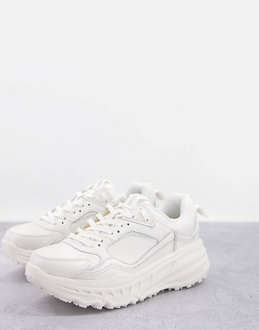UGG CA805 chunky trainers in white leather