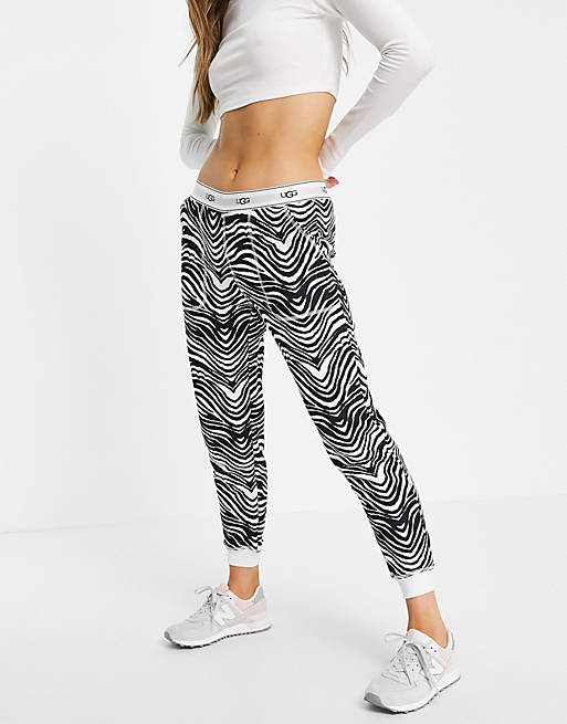 UGG cathy printed joggers in black and white
