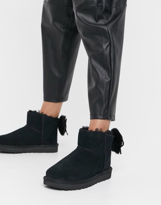 Ugg noir store haute noeud