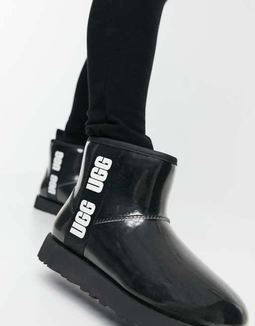 Ugg black shop and white boots