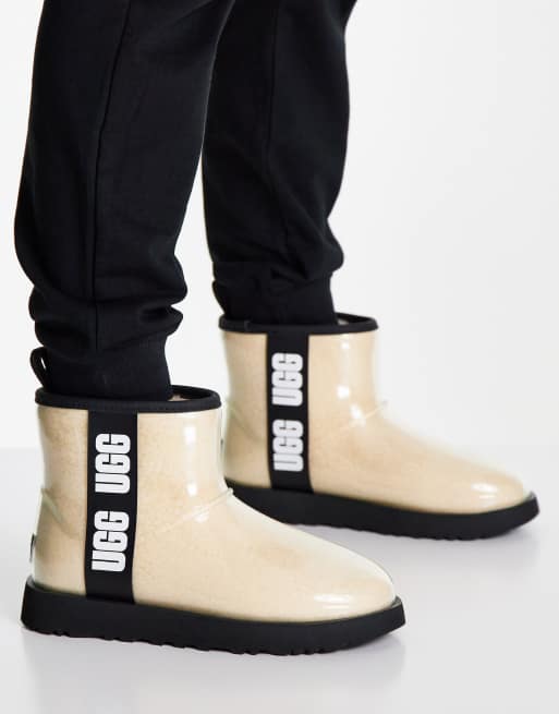 UGG Classic Clear Mini ankle boots in natural | ASOS