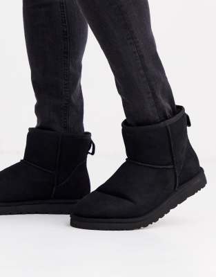 black suede ugg style boots