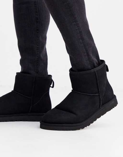 UGG Classic mini boots in black suede | ASOS