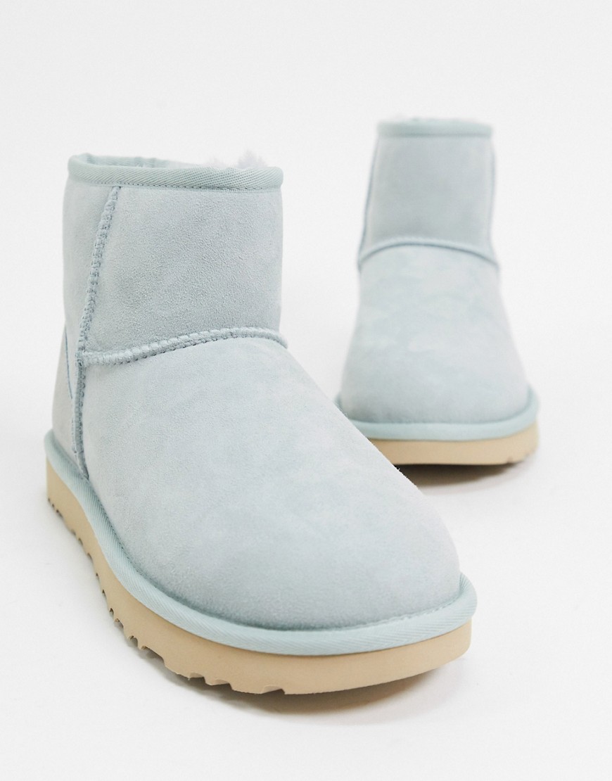 UGG CLASSIC MINI II ANKLE BOOTS IN SKY GRAY-GREY,1016222-SYG