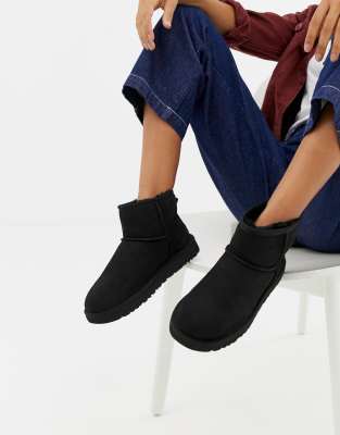 UGG Classic Mini II Black Boots | ASOS