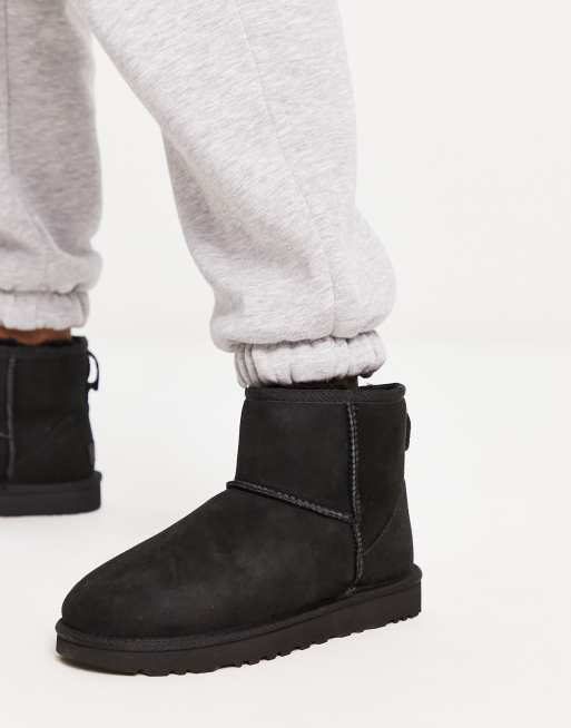 Buy UGG Classic Mini Leather Black Boots from the Next UK online shop